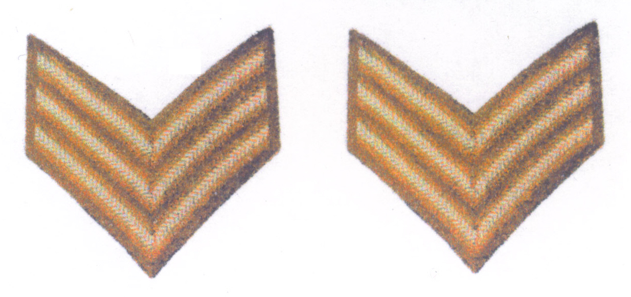 WWII British Royal Army Rank Chevron Set 3: Sergeant