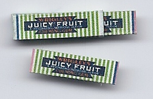 WWII US Pack of Juicy Fruit Chewing Gum with 6 sticks