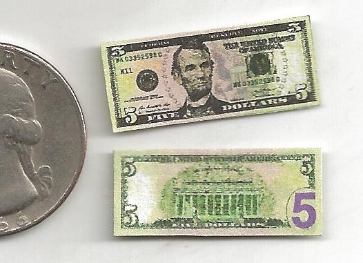 Modern US Money: $ 5.00 bill
