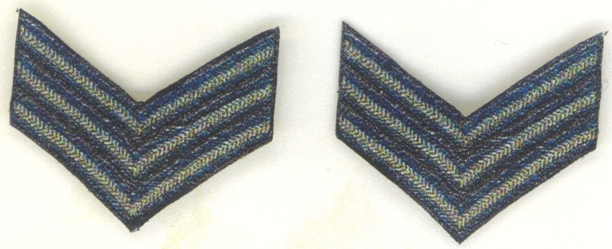 WWII British RAF Rank Chevron Set 03: Sergeant
