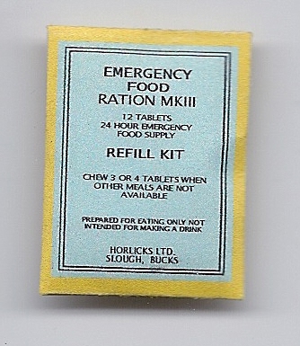 WWII British Emergency Food Ration Refill Packet