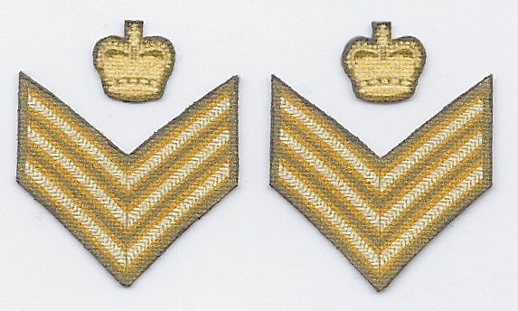 WWII British Royal Army Rank Chevron Set 4b: Regimenta