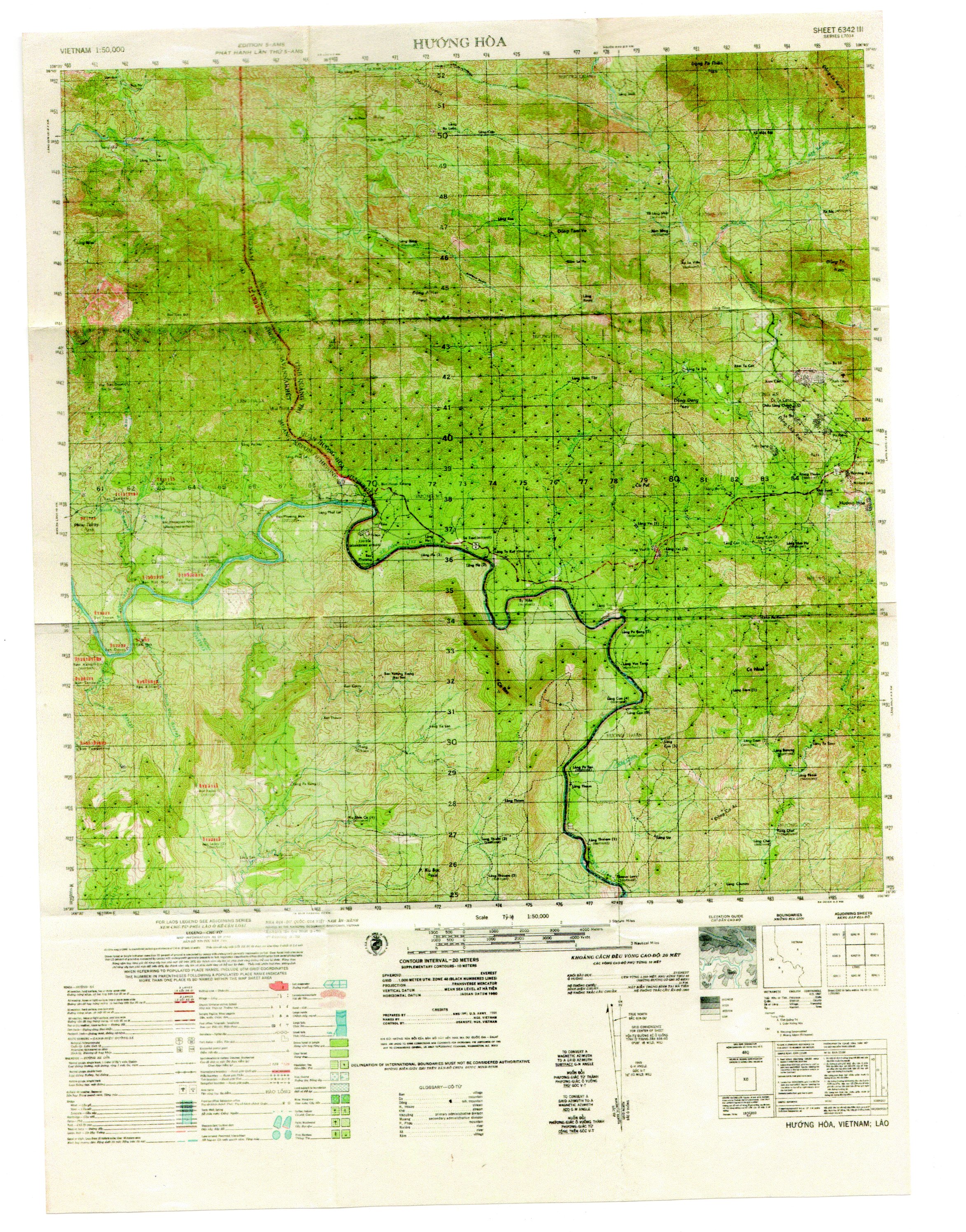 US Army Map of Huong Hoa District