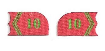 WWI French 10th Regiment of Foot Artillery Collar Tab