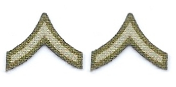 WWI US Army Rank Chevron Set: 01 Lance Corporal