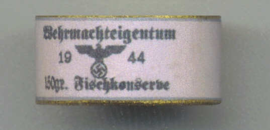 WWII German Wehrmachteigentum Fischkonserve Can