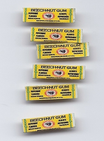 WWII US Beechnut Peppermint Chewing Gum (6 sticks)
