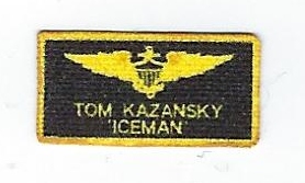 "Top Gun" Pilot’s Flight Suit Name Patch: Iceman