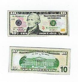Modern US $10.00 Bill
