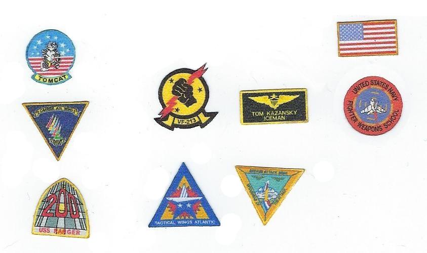 "Top Gun" Iceman’s Flight Suit Patch Set (9 patches)