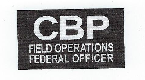 US Customs and Border Patrol Back Patch