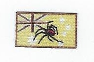 RAAF Australian Flag Red & Black Spider Patch, in Desert Color Scheme