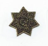 San Diego (CA) County Sheriff Badge Patch; Subdued