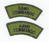 British Army Commando Shoulder Patch Set: Subdued