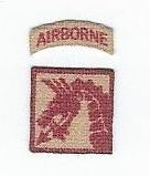 US Army 18th Airborne Division Patch; in Desert color scheme